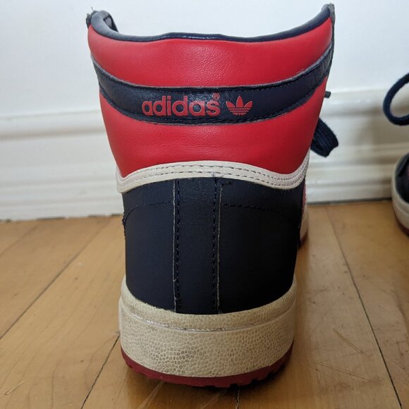 ADIDAS Top Ten RB Shoes High Top Sneakers Mens 6 / Womens 8 Navy Blue Red - Picture 6 of 9